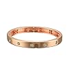 Guess Narrow Hinge with Crystal Rose Gold Bangle Bracelet