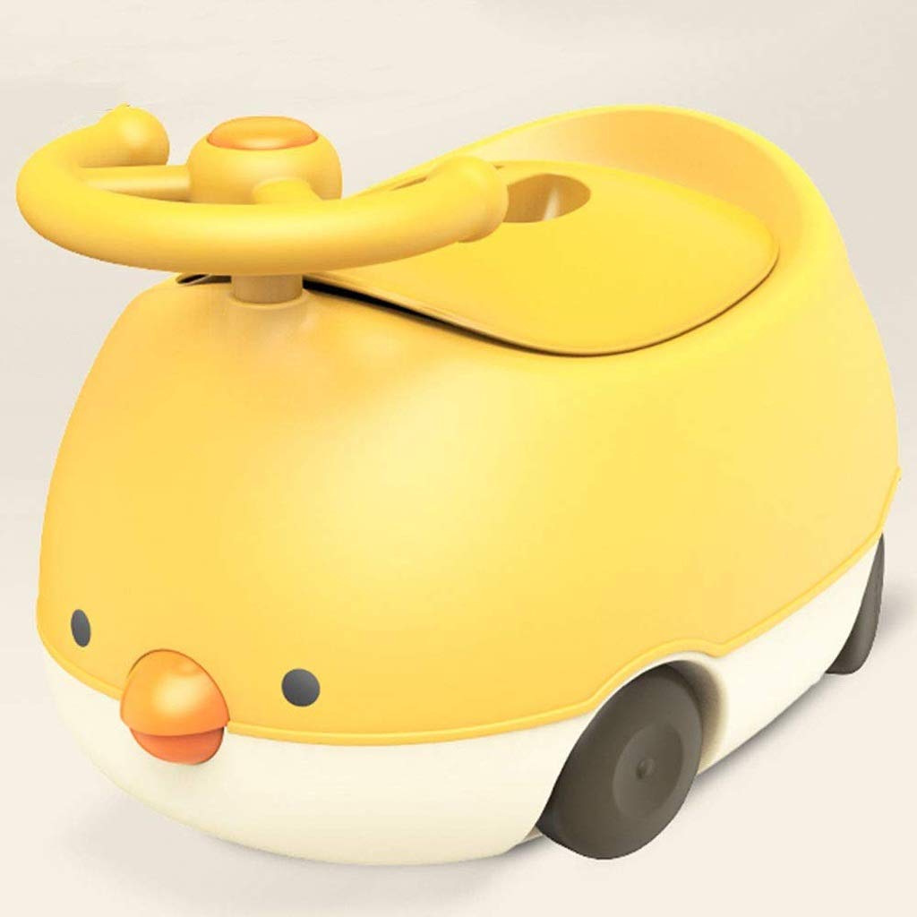 Cartoon Childrens Toilet Toddler Non Slip Potty Training Toilet with Lid and Removable Container Easy Clean