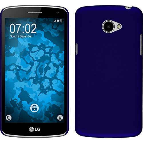 PhoneNatic Funda Rígida Compatible con LG K5 - Goma Azul - Cover Cubierta + Protector de Pantalla