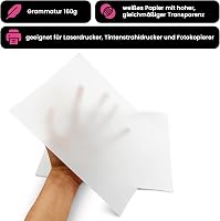 Netuno 50 db Fehér Pauszpapír A4 210x297mm 160g Átlátszó Nyomtatható Papír Rajzoláshoz Kézműveskedéshez Scrapbookinghoz DIY Kártyákhoz 3