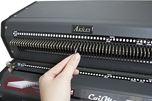Akiles Acm-Ex41+ Model Coilmac-Ex41+ All-In-One Electric Coil Punch, Electric Inserter, And Manual Crimper; Special 4 X 5Mm Oval Holes; Letter 4:1 (0.248") Pitch; All 54 Disengageable Pins #TOP4