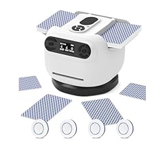 Quintin 2-in-1 Automatic Card Shuffler and Dealer with 360° Omnidirectional Dealing, Multi-Size Card Compatibility, Low Noi…