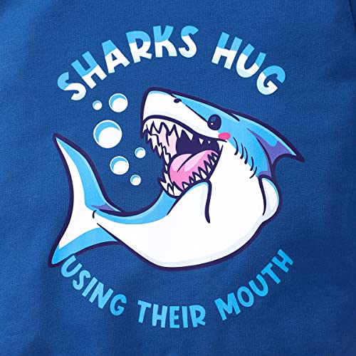 Nubeehoho Toddler Boys Hoodies Cartoon Shark Pullover With Wings Kids Sports Sweatshirts Cotton Long Sleeve Hooded Shirts Crewneck Sweatsuits Sport Tee Tops For Boy 2 Years 8129-2T #TOP3