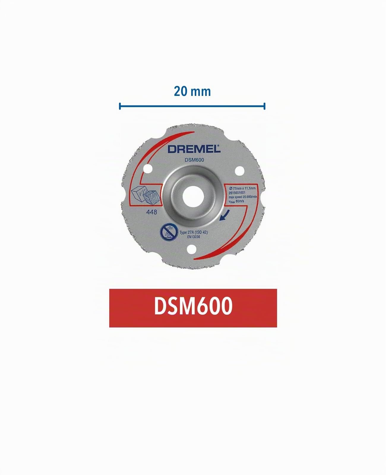 Dremel DSM600 Disques à tronçonner DSM20, Multicolore