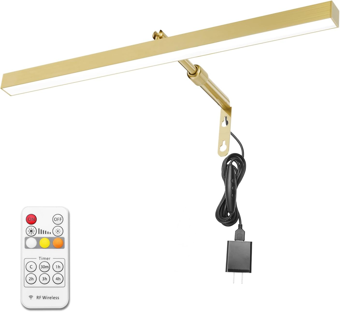 Applique Murale LED Magnétique Sans Fil Rechargeable à Intensité Variable Rotation 360° Lampe D'Intérieur Avec Télécommande