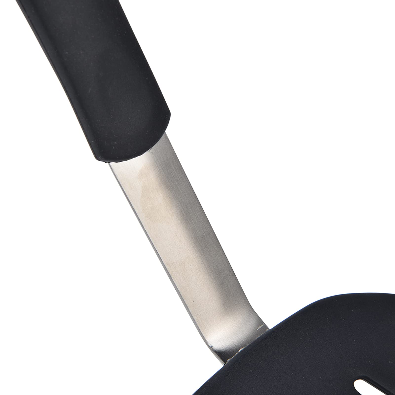 Spatola Rotonda Larga In Silicone Con Manico Scanalato – Antiaderente, Foro Per Appenderla, Per Pancake E Pesce - 3