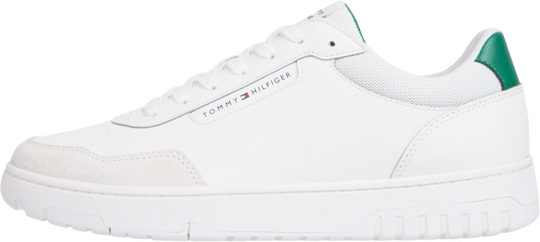 Tommy Hilfiger Men’s Elegant Basket Core Court Trainers, White (Ecru), 6.5