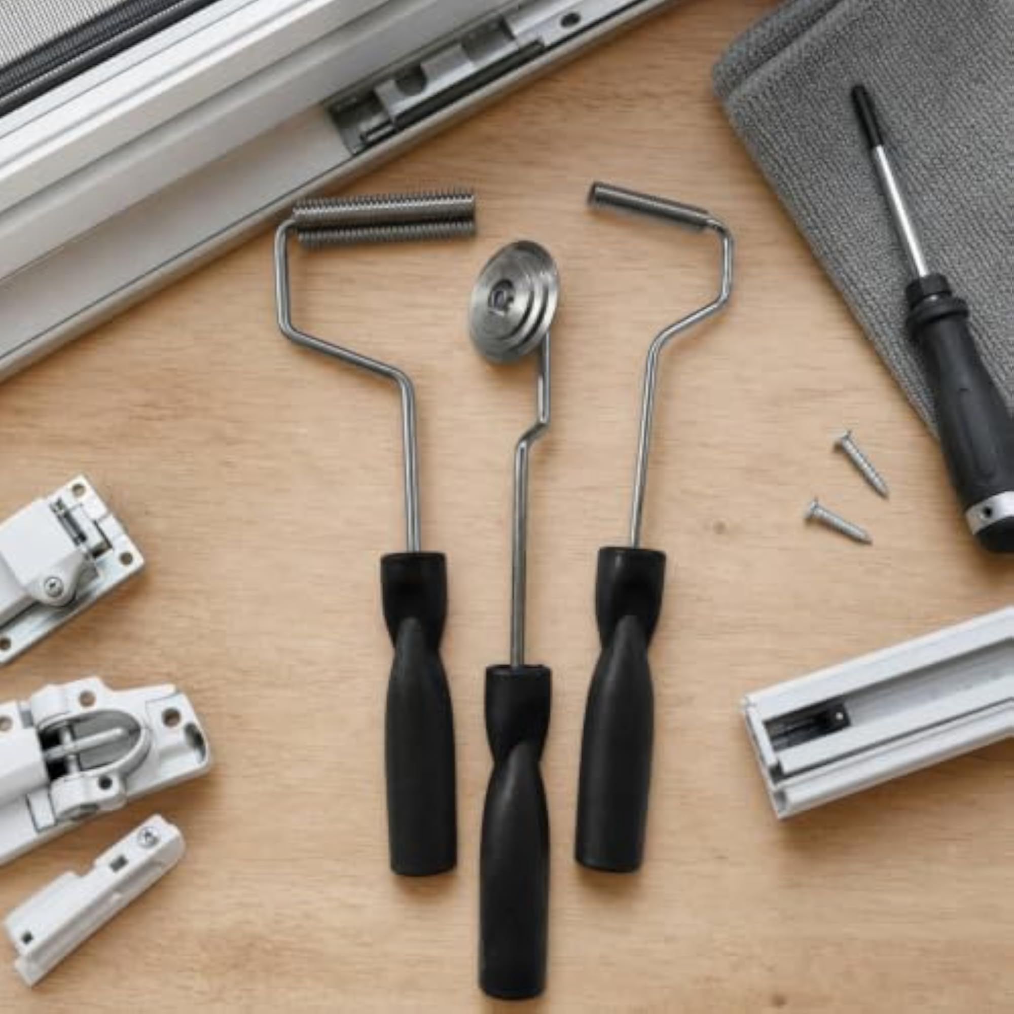 3 Pieces Fiberglass Roller Tool Set for Resin Crafters
