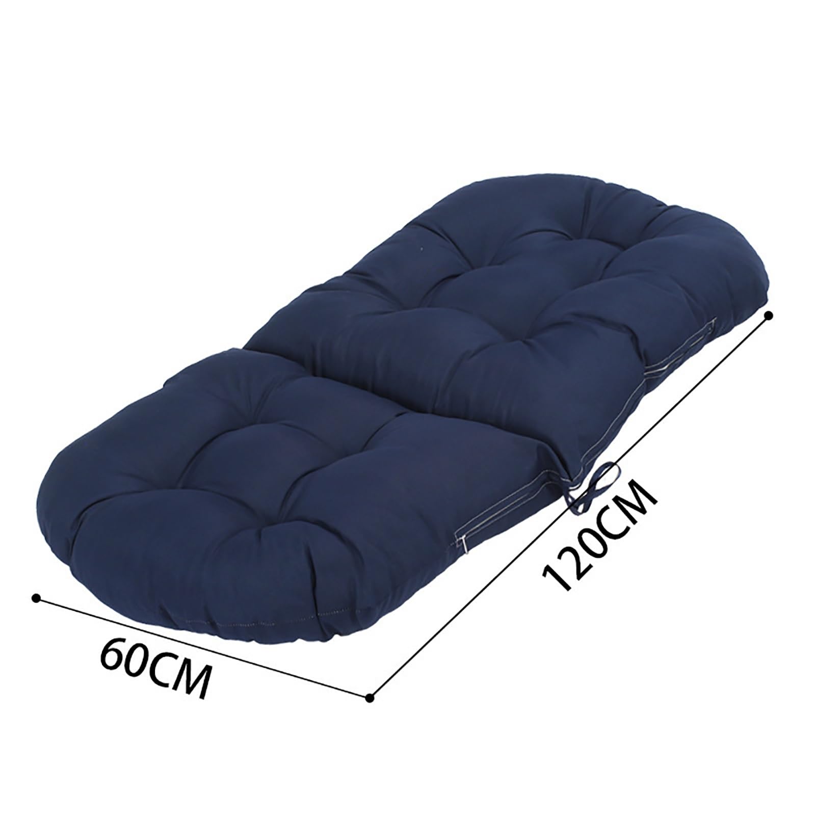 Cuscino di ricambio per dondolo sospeso, morbido e antiscivolo, per uso interno/esterno, in blu lago e blu navy, 120 x 60 cm, comfort da giardino