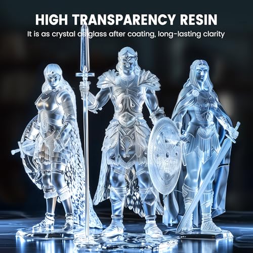 Image of SUNLU High Clear 3D Printer Resin, High Transparency 3D Printing Resin, Resist Yellowing Clear Resin, 405nm UV Curing 3D Printing Photopolymer Resin, Suitable for LCD /DLP /SLA 3D Resin Printer, 2000g