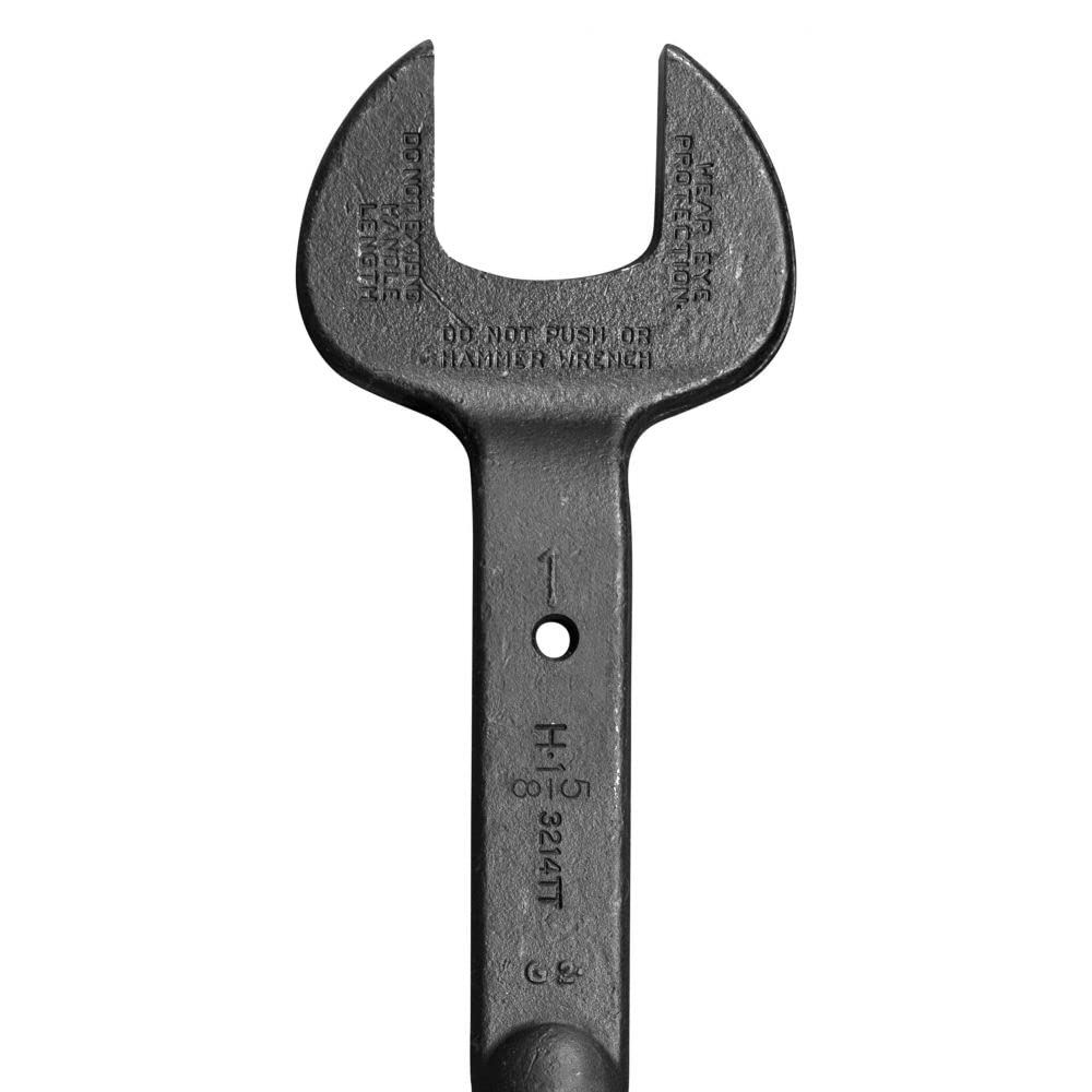 Klein Tools 3214TT Clé à molette de construction avec trou d'attache, ouverture nominale de 3,8 cm, boulon de 1,9 cm pour écrou lourd américain