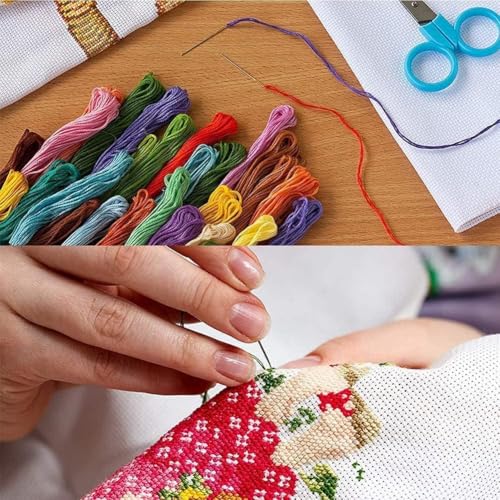 Image of Poker Cross Stitch Kits,Embroidery Starter Kit for Adult Beginners, 11CT Cross-Stitch Patterns Dimensions Kit Arts,Needlepoint Kit Crafts for Home Decor 15.7x11.8 inch