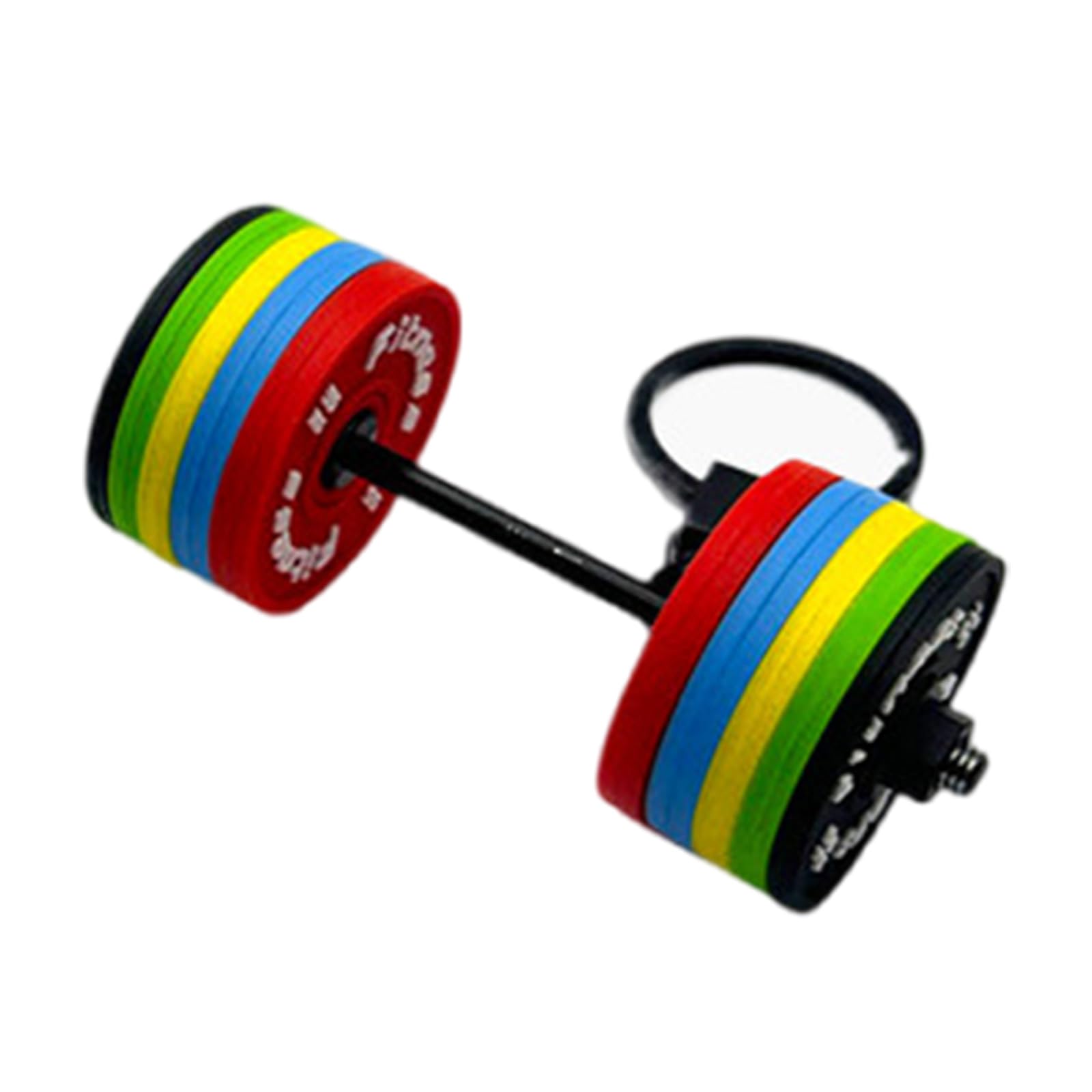 Baojielai Women's As The Pic Show Fashionable Sturdy Pvc Barbell Keychain Portable Gym Gifts Accessory For Fitness Enthusiasts And Bodybuilding Lovers