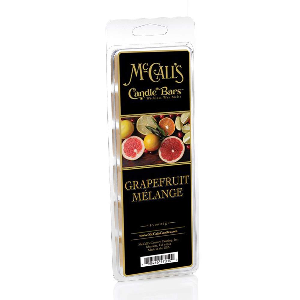 McCall's Candle Bars | Grapefruit Mélange | Highly Scented & Long Lasting | Premium Wax & Fragrance | Made in The USA | 5.5 oz