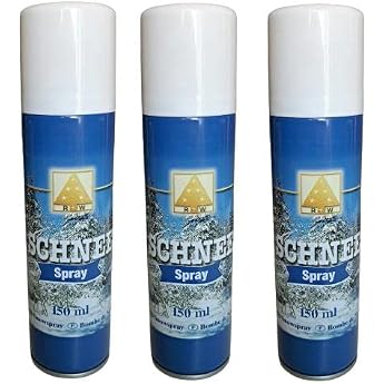 3 x Snow Spray Artificial Snow Decorative Snow Ideal for Window and Christmas Decoration 3 x 150 ml