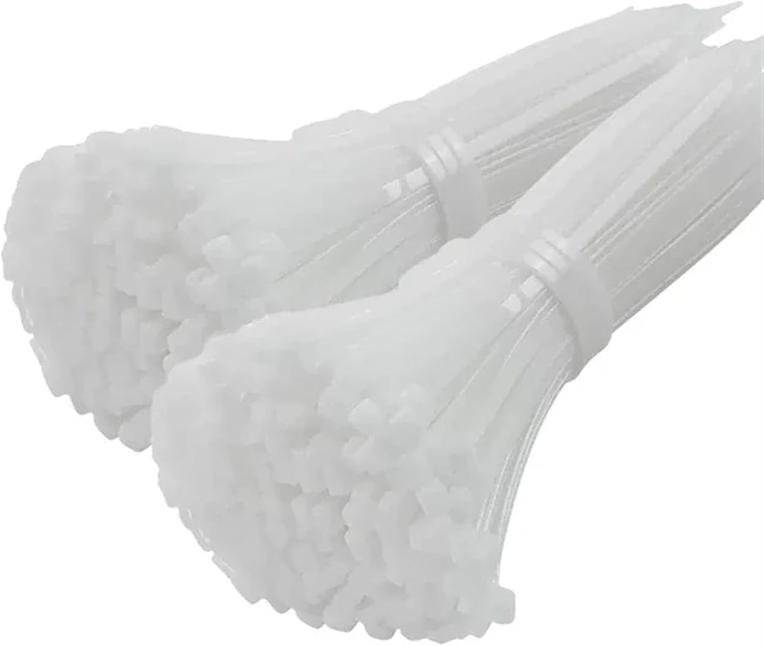 Rlibbaoyi White- 200Pcs Nylon Self-Locking Cable Ties