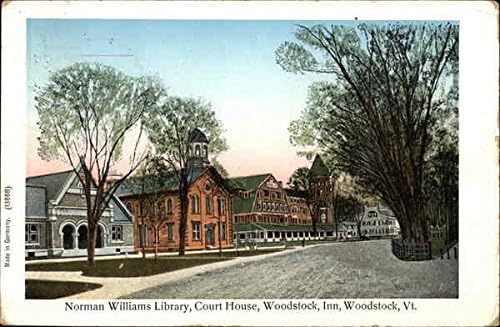 Norman Williams Library, Court House, Woodstock Inn Woodstock, Vermont VT Original Antique Postcard