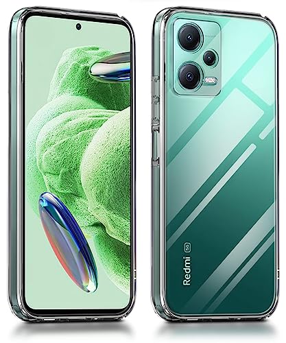 Image of WOW IMAGINE Crystal Clear Transparent Back Case Cover for Redmi Note 12 5G | Poco X5 5G | Full Device & Camera Prorection Shockproof TPU Silicone Back Cover Case - Transparent