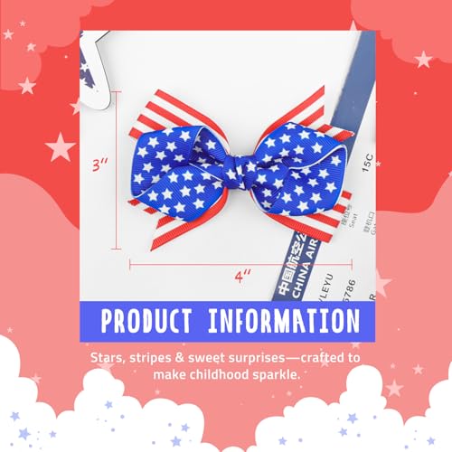 Pinzas de cabello con diseño bandera americana 2 piezas miniatura 4
