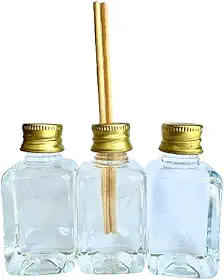 50 Mini Aromatizador Difusor Aromatizante para Lembrancinha.6.5cm×3.1cm.aromatizador de ambiente varetas;difusor de aromas varetas(Transparente - Madeira Oriente)