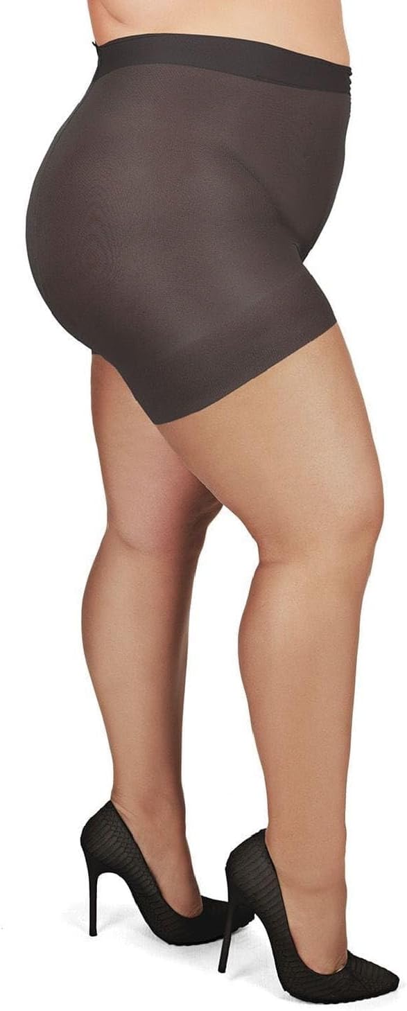 MeMoi Plus Size Curvy Ultra Sheer Control Top Pantyhose