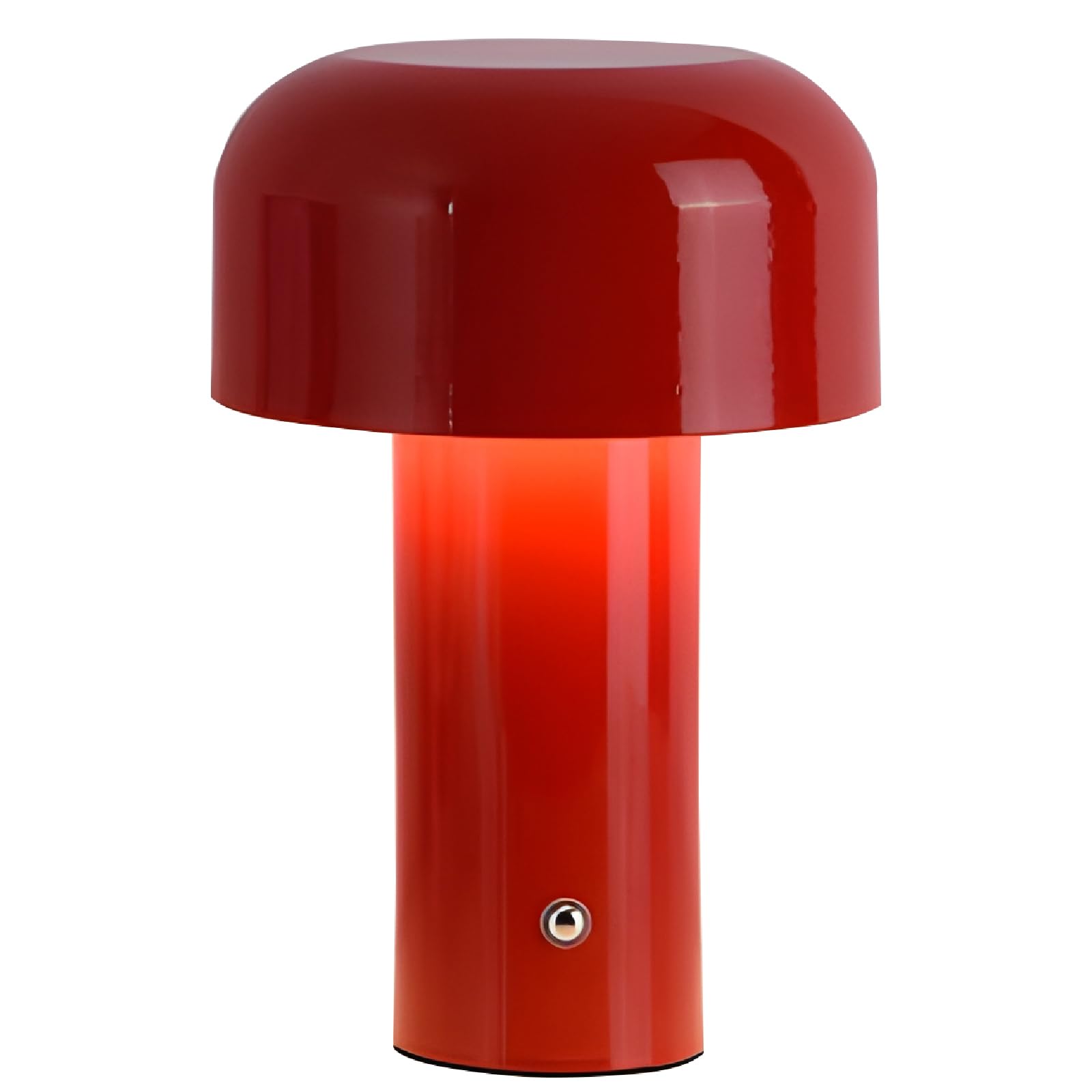 HSKJTT Mushroom Table Lamp, Portable Touch LED Desk Lamp USB Rechargeable Night Light Desktop Decoration for Bedroom Living Room Home Decor,Red