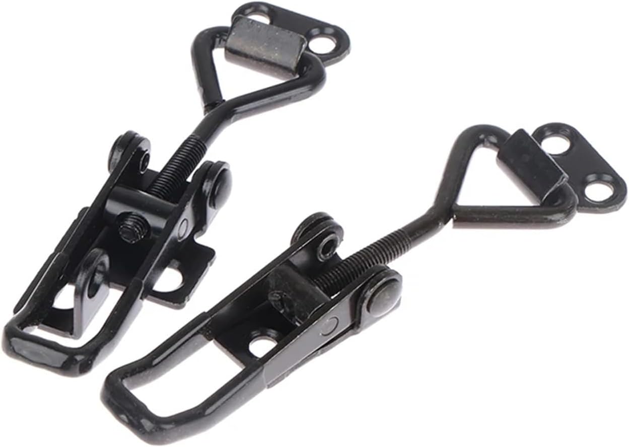 Compatible Black Quick Clamp Latch, Lever Handle Lock Hasp for Cabinets, Sliding Doors & Furniture Hardware(B)