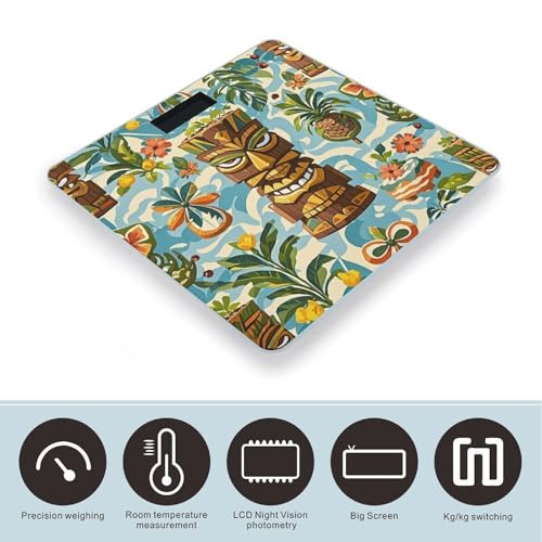 Báscula digital Vintage Aloha Tiki para baño miniatura 3