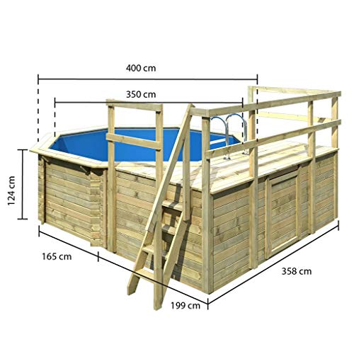 Karibu Pool Modell 1 Variante D | 38 mm Wandstärke - 45629 Karibu Pool Modell 1 Variante D | 38 mm Wandstärke
