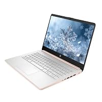 HP 14" Business & Student Laptop with 1-Year Office 365 & Copilot AI, 640GB Storage (128GB UFS+512GB PLUSERA Docking Set), 4GB RAM, Quad-Core Intel Processor, Windows 11 Home, Rose Gold — image 3