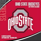 Lang Brands, LLC, Ohio State Buckeyes 2027 Wall Calendar, 12'' X 12'', 16-Month Calendar with Stapled Binding