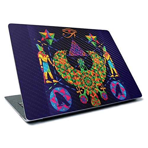 Image of MightySkins Carbon Fiber Skin for Microsoft Surface Laptop 3 13.5 inch (2019) - Egyptian Geometry,Textured Carbon Fiber Finish,Easy to Apply, Remove, and Change Styles,