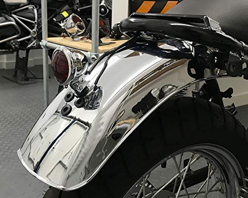 Motorrad LED Stop Rücklicht - Homologated - Chrom mit Rot Gläser für Cafe Racer, Scrambler, Maßgefertigt Projekt