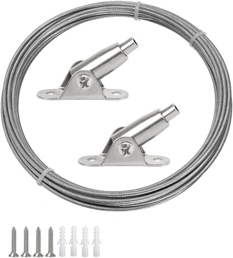 Shower Curtain Wire Rope PLCatis Stainless Steel Wire Cable 2mm*5M PVC