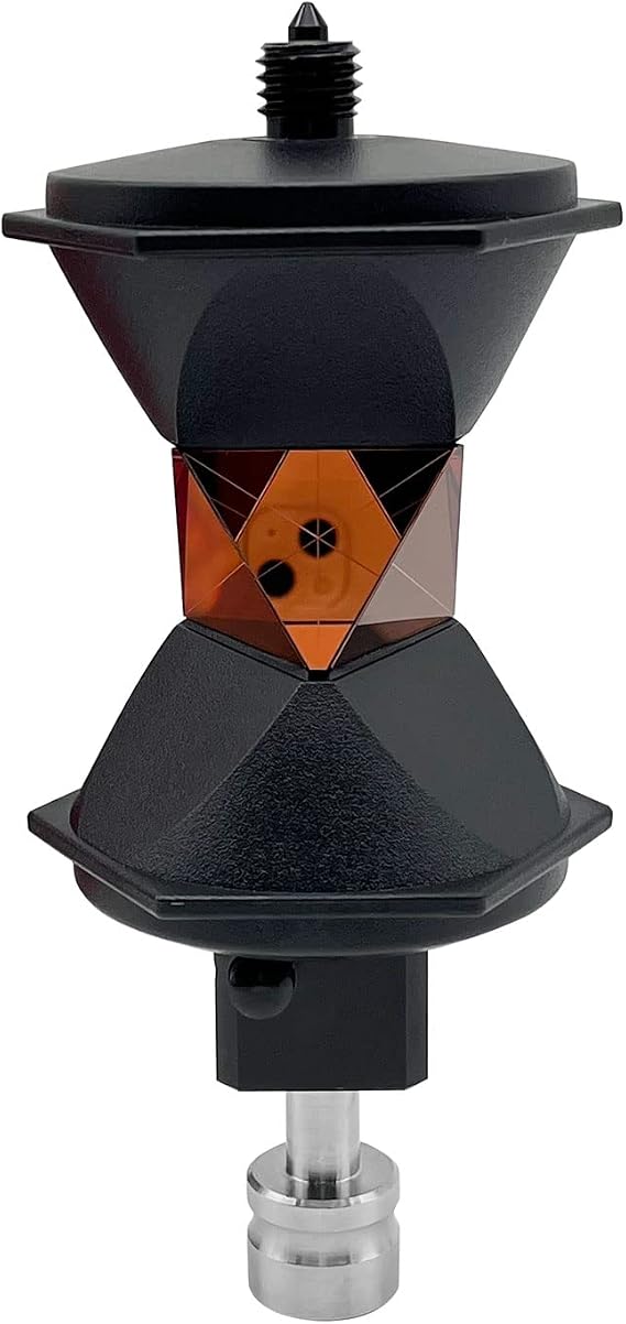 360 Degree Reflective Prism 5/8x11 Thread on Top, Prism Reflector Compatible with Leica Total Station Prism Replacement for GRZ122