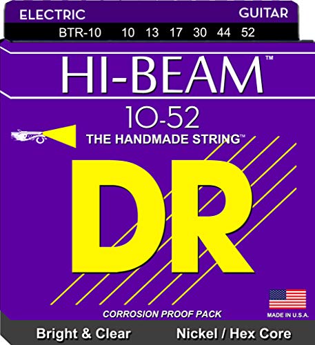 DR E HIGB BTR-10 High Beam Jeu de cordes pour Guitare électrique - Les Beatles, Paul McCartney, John Lennon, RIngo Starr, George Harrison DR E HIGB BTR-10 High Beam Jeu de cordes pour Guitare électrique