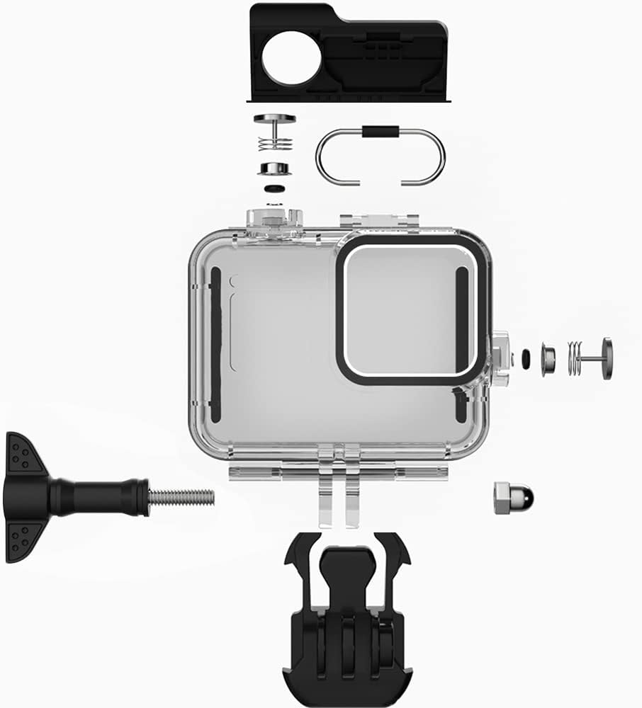 60M/196FT Waterproof Case for Go Pro Hero 8 Black, Protective Underwater Dive Housing Shell with Bracket Accessories for Go Pro Hero8 Action Camera 60M/196FT Waterproof Case for Go Pro Hero 8 Black, Protective Underwater Dive Housing Shell with Bracket Accessories for Go Pro Hero8 Action Camera