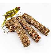 Acsist 6PCS Parakeet Treat,Natural Parrots Treat Sticks,Vegetable &amp; Grain Style Sticks,Bird Treat...