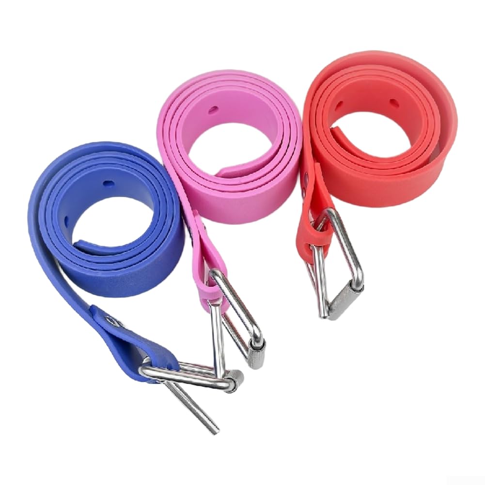 DAZZLEEX Ceinture de poids réglable en silicone à dégagement rapide pour la plongée en apnée avec boucle antidérapante en acier inoxydable 304, rouge (vert)