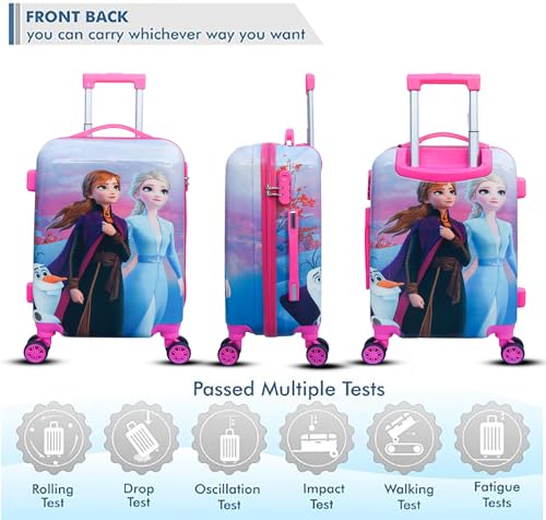 Image of ADSON Abs Kids Trolley 360 Rotating Luggage 360 Degree Wheels Non-Breakable 20 Inch Kids Hardsided Suitcase with 4 Wheels, 360 Degree Wheel Travel Trolley Bag (Design 2)