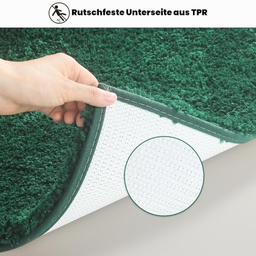 Baahrnom Mikrofaser Badezimmerteppich 40x60cm,Badematte Rutschfest Waschbar – Ansicht 3