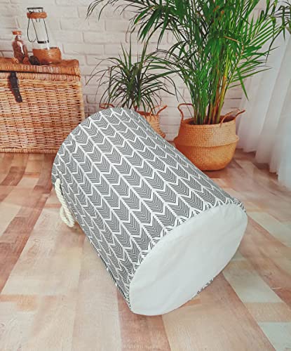 Image of Round Laundry Basket Storage Bins Nursery Hamper Gift Baskets for Home,Office,Home Decor