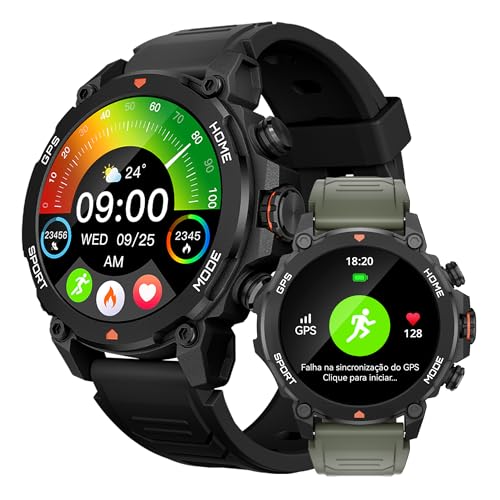 AURAFIT Smart Watch for Men Women with GPS Fitness Tracker Smartwatch 1.43 AMOLED Screen, 5ATM Waterproof, 450mAh Large Battery, Answer/Make Call, 24/7 Sleep Tracking, Compatible for Android iOS