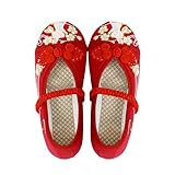 [kimono cafe] 七五三 草履のかわりに履ける靴 七五三の靴 痛くない楽ちん靴 うさぎの刺繍 歩きやすい 草履 和柄の靴 *6040000897990* (red, M)