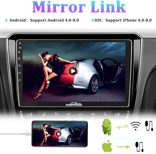 Image of Audio Wheels Wireless CarPlay & Multimedia Auto 10-Inch 1280P Car Android Display with Gorilla Glass | Android 13 | TS-9 Processor | 2GB RAM & 32GB ROM for Seamless Connectivity (10 Inch)