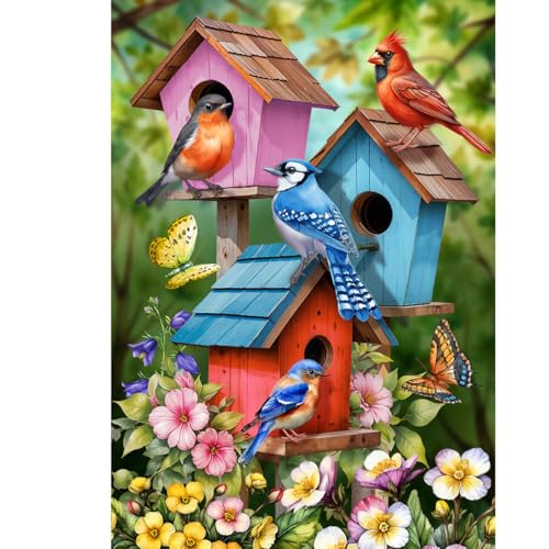 Briarwood Lane Spring Celebration Birdhouses Garden Flag