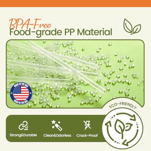 Image of Individually Wrapped Clear Plastic Straws 10.2 inch Long-2000 pcs (4 boxes of 500)
