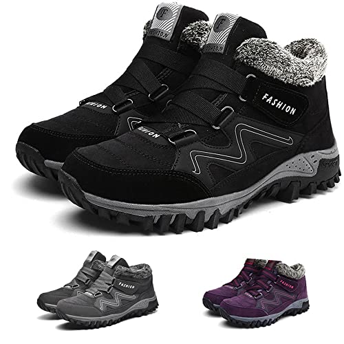 (1 Trending Winter 2021) Fleekcomfy Snowy Villi Leather Ankle Boots