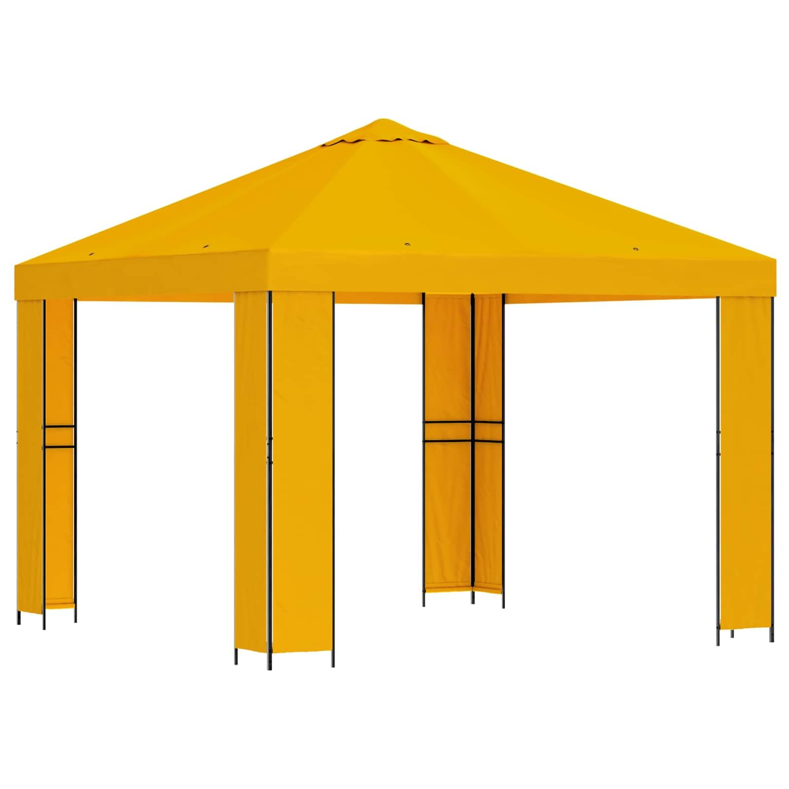 Pawilon 3 x 3 m żółty poliester stal