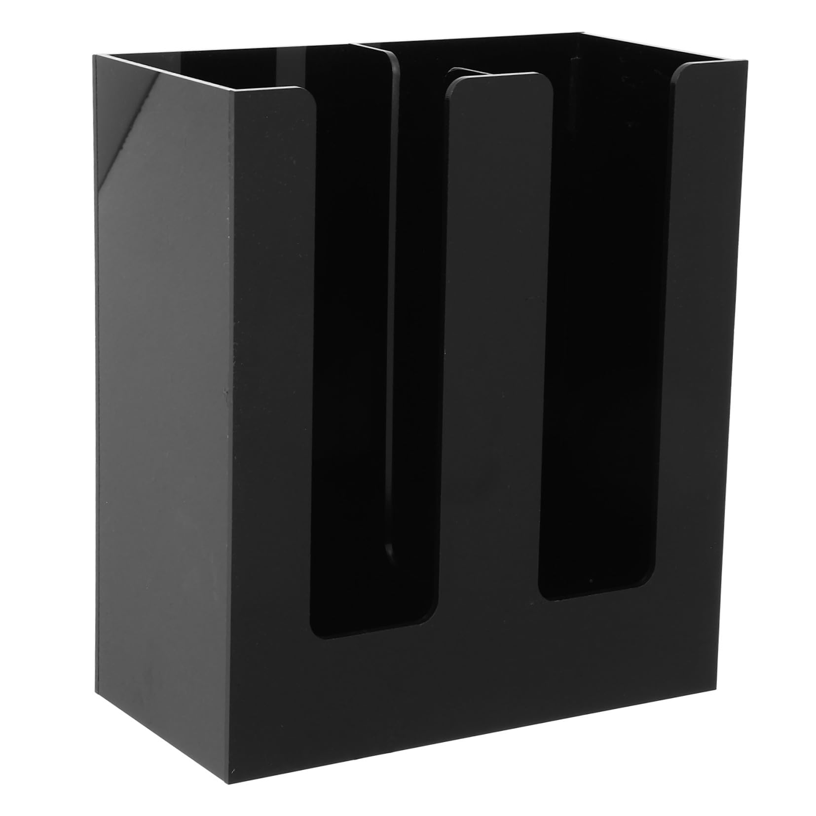 Organisateur Porte-gobelets en Acrylique Noir, Support Mural Bureau pour Rangement Pratique des Gobelets Papier chez Soi